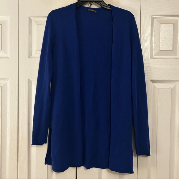 J McLaughlin 100% Cashmere Cardigan Sweater Royal Blue Size Small - Picture 2 of 6
